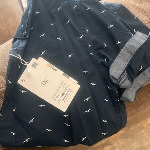 Kids Navy Button Down Shirt